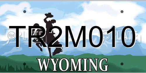 TR2M010 Wyoming License Plate