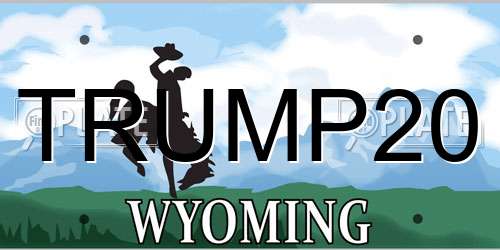 TRUMP20 Wyoming License Plate
