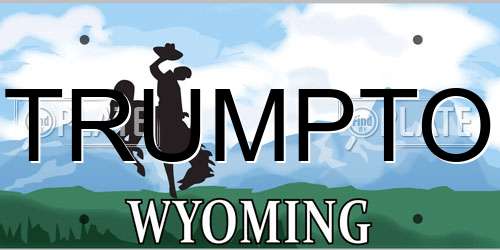 TRUMPTO Wyoming License Plate