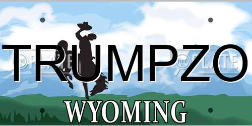 TRUMPZO Wyoming License Plate