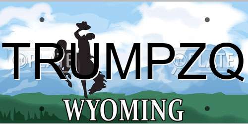 TRUMPZQ Wyoming License Plate