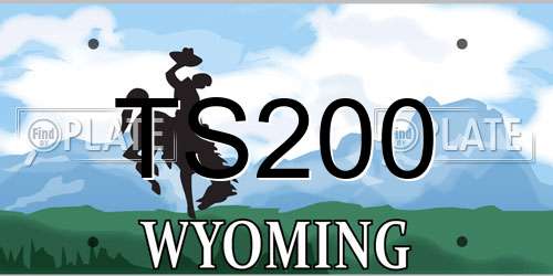 TS200 Wyoming License Plate