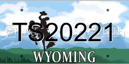TS20221 Wyoming License Plate