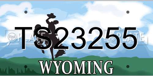 TS23255 Wyoming License Plate