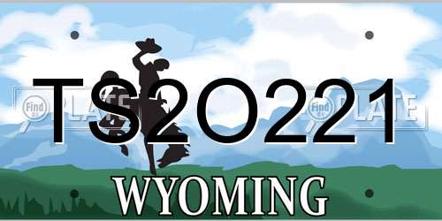 TS2O221 Wyoming License Plate