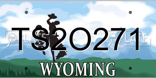TS2O271 Wyoming License Plate