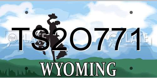 TS2O771 Wyoming License Plate