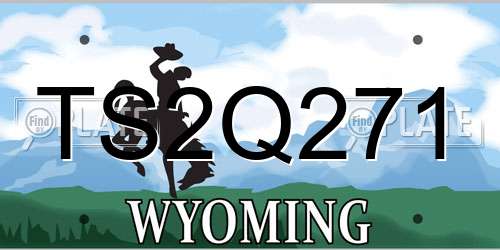 TS2Q271 Wyoming License Plate
