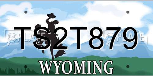 TS2T879 Wyoming License Plate