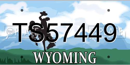 TS57449 Wyoming License Plate