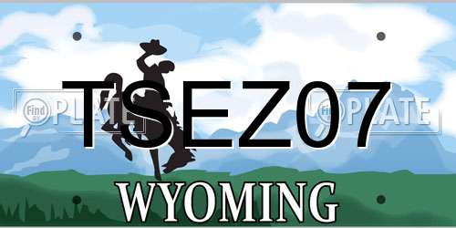 TSEZ07 Wyoming License Plate