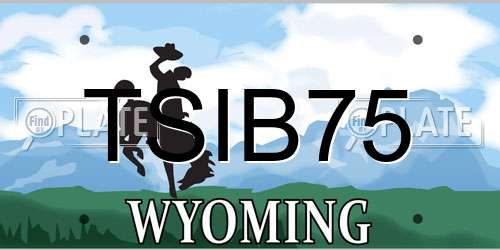 TSIB75 Wyoming License Plate