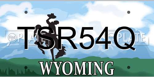 TSR54Q Wyoming License Plate