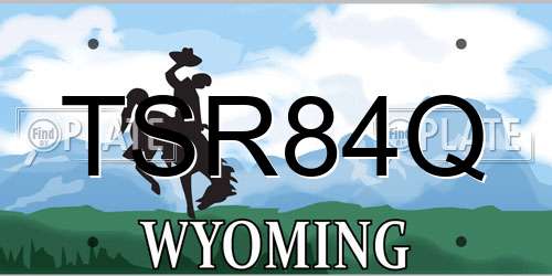 TSR84Q Wyoming License Plate