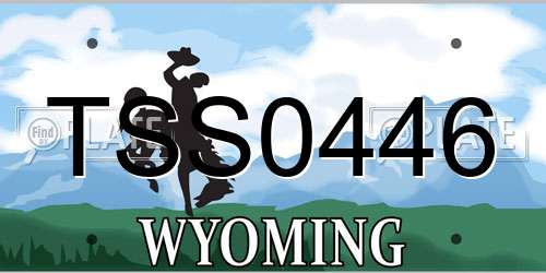 TSS0446 Wyoming License Plate