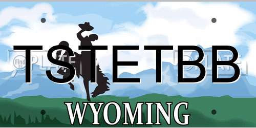 TSTETBB Wyoming License Plate