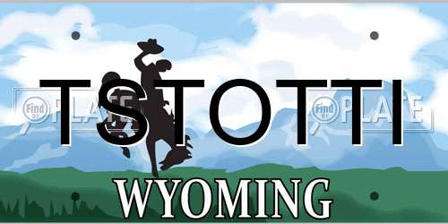 TSTOTTI Wyoming License Plate