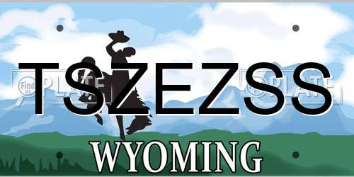 TSZEZSS Wyoming License Plate