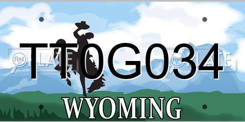 TT0G034 Wyoming License Plate