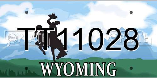 TT11028 Wyoming License Plate