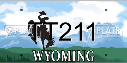 TT211 Wyoming License Plate