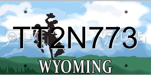 TT2N773 Wyoming License Plate
