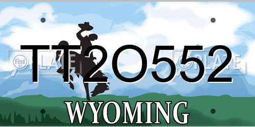 TT2O552 Wyoming License Plate