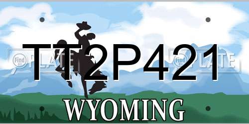 TT2P421 Wyoming License Plate