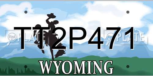 TT2P471 Wyoming License Plate
