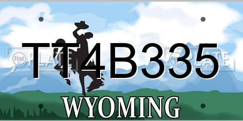 TT4B335 Wyoming License Plate