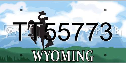 TT55773 Wyoming License Plate