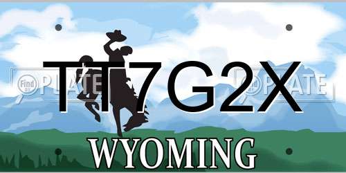TT7G2X Wyoming License Plate