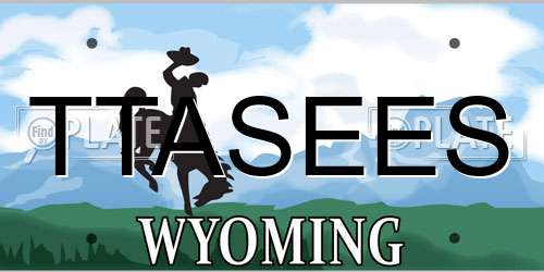 TTASEES Wyoming License Plate