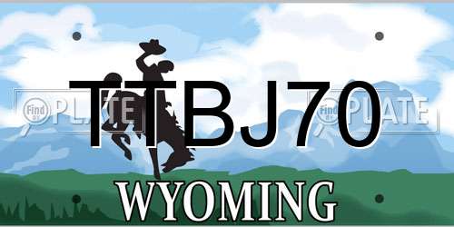 TTBJ70 Wyoming License Plate