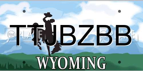 TTJBZBB Wyoming License Plate