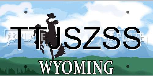 TTJSZSS Wyoming License Plate