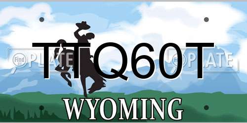 TTQ60T Wyoming License Plate