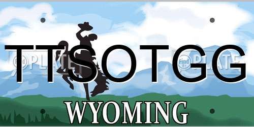 TTSOTGG Wyoming License Plate