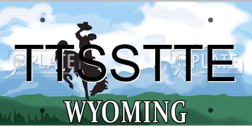 TTSSTTE Wyoming License Plate