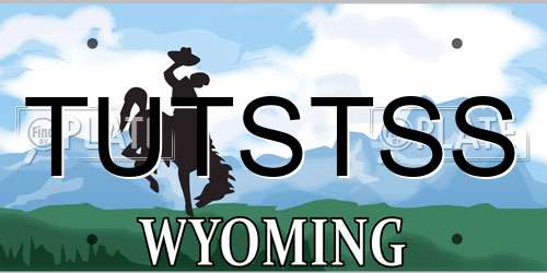 TUTSTSS Wyoming License Plate