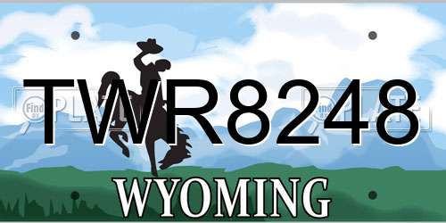 TWR8248 Wyoming License Plate
