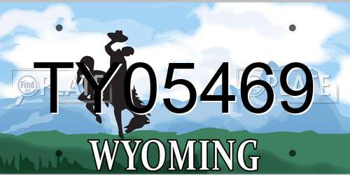 TY05469 Wyoming License Plate
