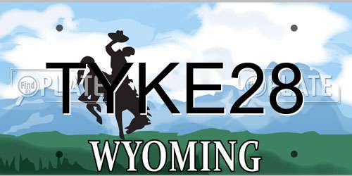 TYKE28 Wyoming License Plate