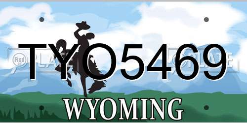 TYO5469 Wyoming License Plate