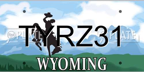TYRZ31 Wyoming License Plate