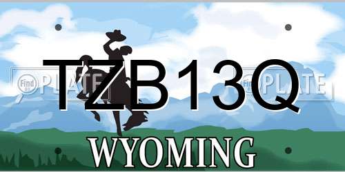 TZB13Q Wyoming License Plate