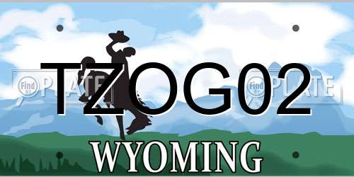 TZOG02 Wyoming License Plate