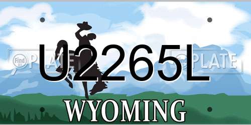 U2265L Wyoming License Plate