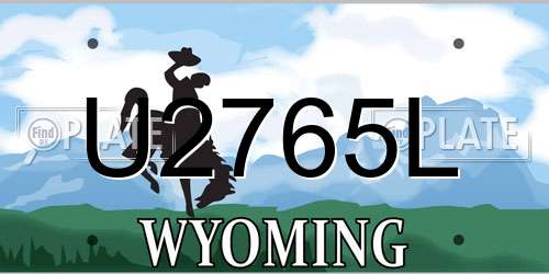 U2765L Wyoming License Plate