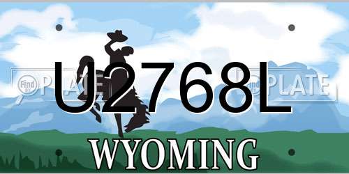 U2768L Wyoming License Plate
